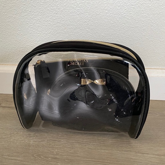 Victoria's Secret Black Lace Cosmetic Bag Trio - Picture 2 of 2